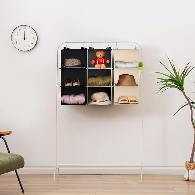 YOUDENOVA Hanging Closet Organizer, 3-Shelf Closet Hanging Storage Shelves - Image 4