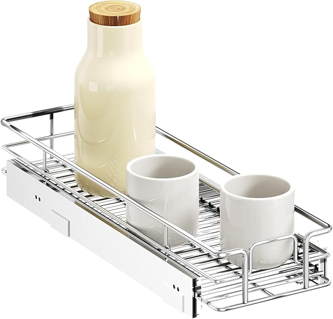 LOVMOR Pull Out Cabinet Organizer 7½" W x 21½" D, Kitchen Cabinet Pull Out by LOVMOR