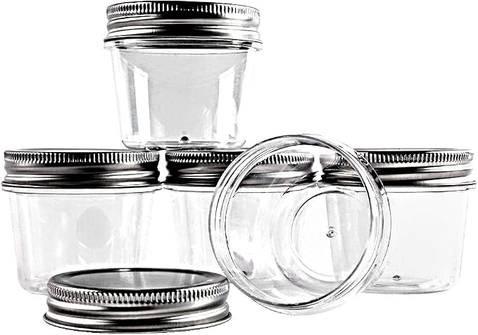 novelinks 4 Ounce Clear Plastic Jars Containers - Image 3