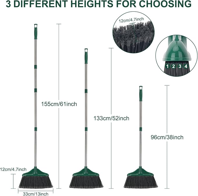 4 PCS Heavy Duty Broom Outdoor/Indoor Commercial Broom - Image 4