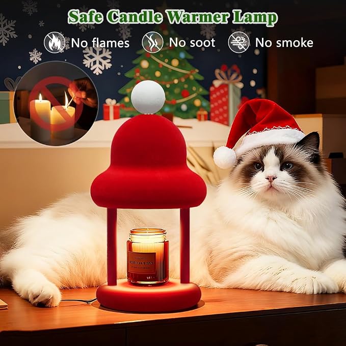 Fuzzy Candle Warmer Lamp with Timer, Dimmable Wax Warmer Lamp, Candle Melter - Image 6