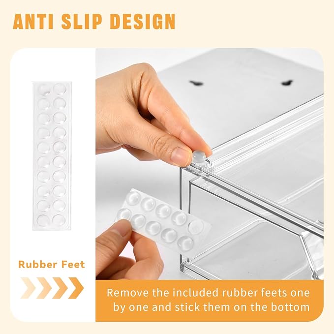 5 Pack Makeup Organizer Stackable, 12.1''L Bathroom Organizer and Storage - Image 3