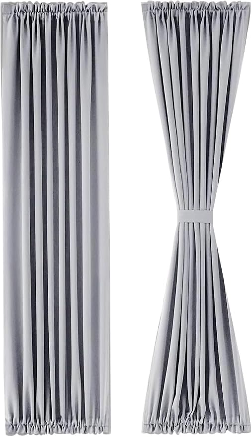 DWCN French Door Curtains – Rod Pocket Thermal Blackout Curtain - Image 7