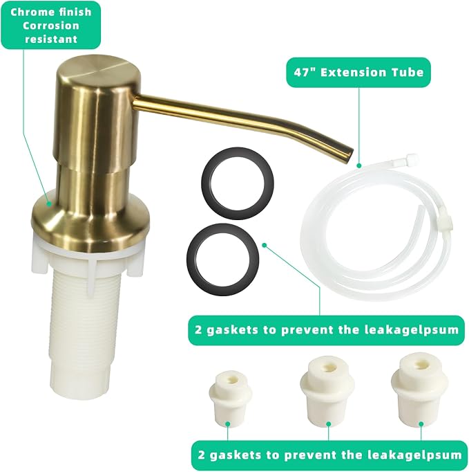 Soap Dispenser for Kitchen Sink, Built in Sink Soap Dispenser, Countertop Soap - Image 8
