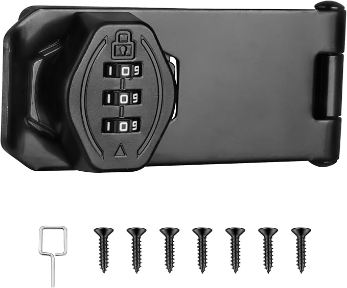 Cozy Tower 4 inch 180 Degrees Hasp Combination Lock by CozyTower