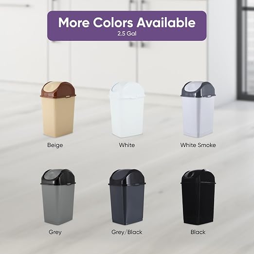 Superio Small 2.5 Gallon Plastic Trash Can - Image 8
