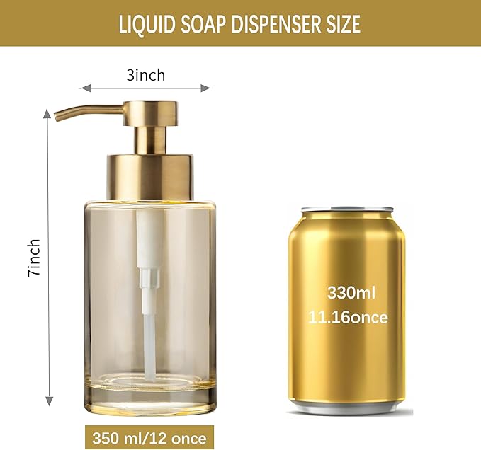 Enra Thick Glass Soap Dispenser - Image 4