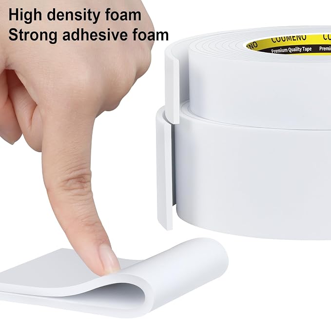 2 Pack EVA Single-Sided Adhesive Foam Tape 1.2inx9.84FT Single-Sided Sealing - Image 3