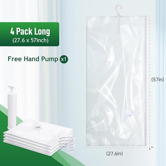 Hanging Vacuum Storage Bags For Clothes - Image 2