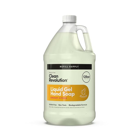 Clean Revolution Liquid Gel Hand Soap, Silky Rich Liquid, Quick Lather by CleanRevolution