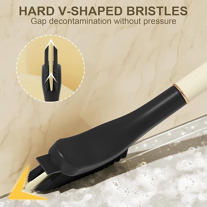 Crevice Cleaning Brush, Hard Bristle Grout Brush Gap Cleaner Tool - Image 2