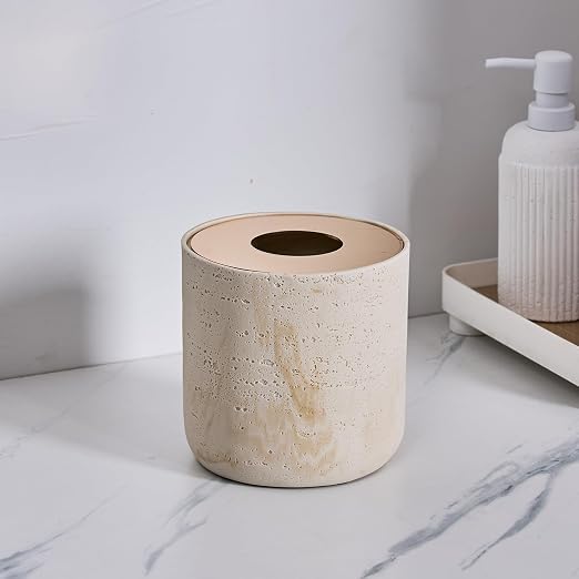 Natural Travertine Textures Mini Trash Can - Image 5