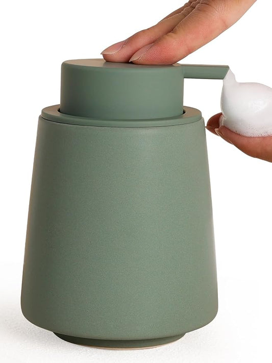 INGOFIN Ceramic Foaming Soap Dispenser -14 oz Foam Hand Soap Dispenser Bathroom by INGOFIN