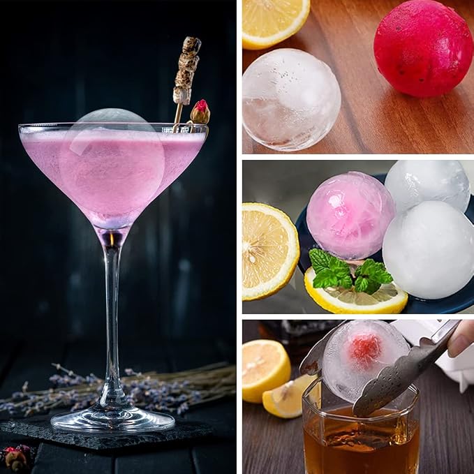 Ice Ball Maker, TINANA Reusable 2.5 Inch Ice Cube Trays, Easy Release Silicone - Image 5