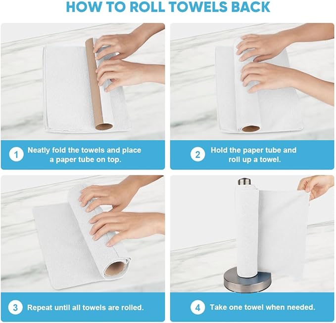AIDEA Microfiber Cleaning Cloth Roll White, Microfiber Towels - Image 7