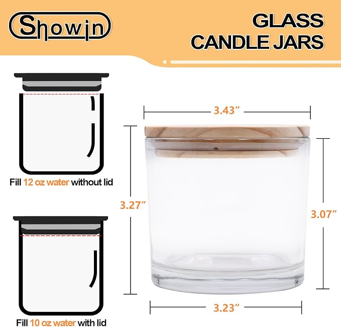 12 OZ Thick Candle Jars for Making Candles 12 Pcs, Empty Jars - Image 6