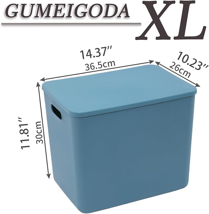 Plastic Storage Bins with lids, Storage Baskets, Container with handle - Image 5