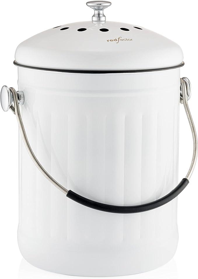 RED FACTOR Premium Compost Bin for Kitchen Countertop by REDFACTOR