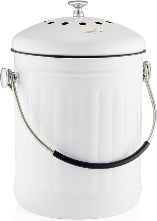 RED FACTOR Premium Compost Bin for Kitchen Countertop by REDFACTOR
