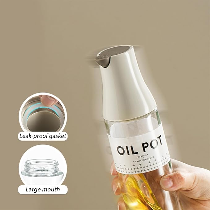 2 Pack Oil Dispenser for Kitchen, Auto Flip Non-Drip Design, Leak Proof - Image 4
