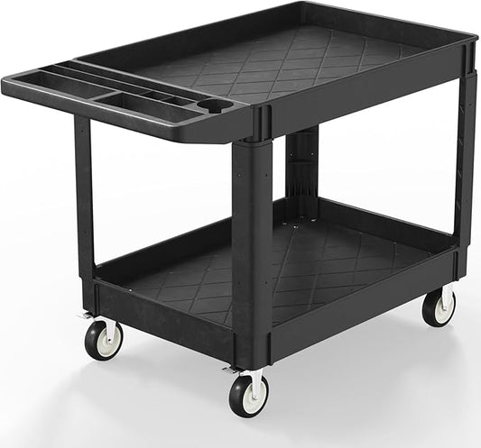 Utility Cart on Wheels, 1000 lbs Capacity Rolling Service Cart, 45 x 25 Inch by WanmwillToolOrganizer