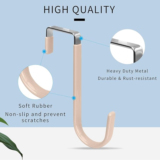 FYY Over The Door Hooks, 4 Pack Door Hangers Hooks - Image 3
