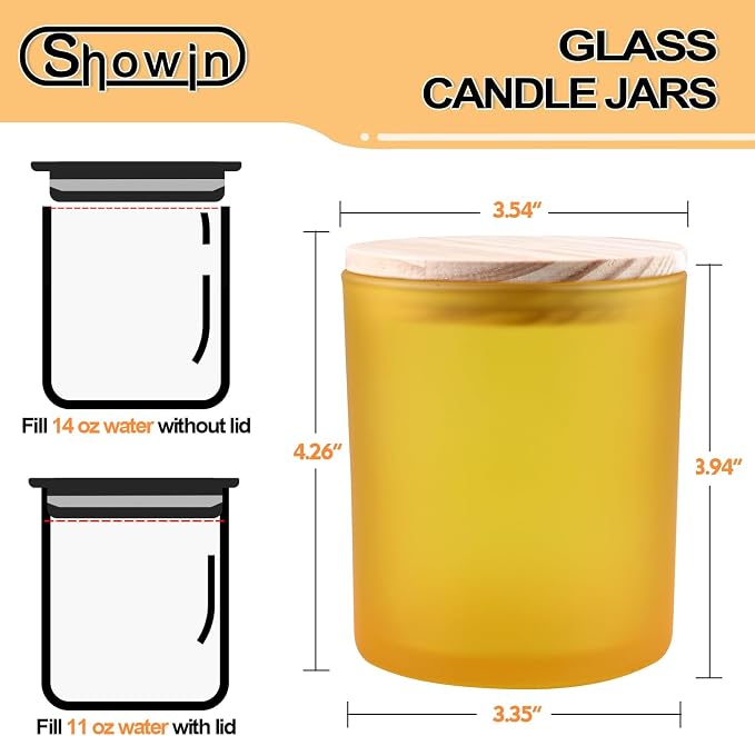 14 OZ Thick Candle Jars for Making Candles 12 Pcs, 3 Wick Empty Jars - Image 6