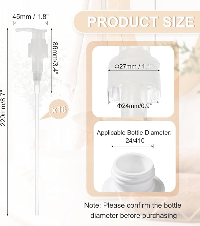 uxcell 16 Pcs Soap Dispenser Pump Heads Soap Dispensers Top Pumps Replacement - Image 2