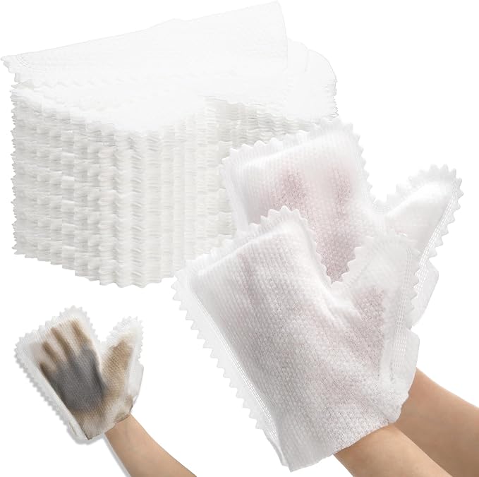 100 Pcs White Microfiber Dusting Gloves, Disposable Artisan Dust Cloth Remove - Image 8