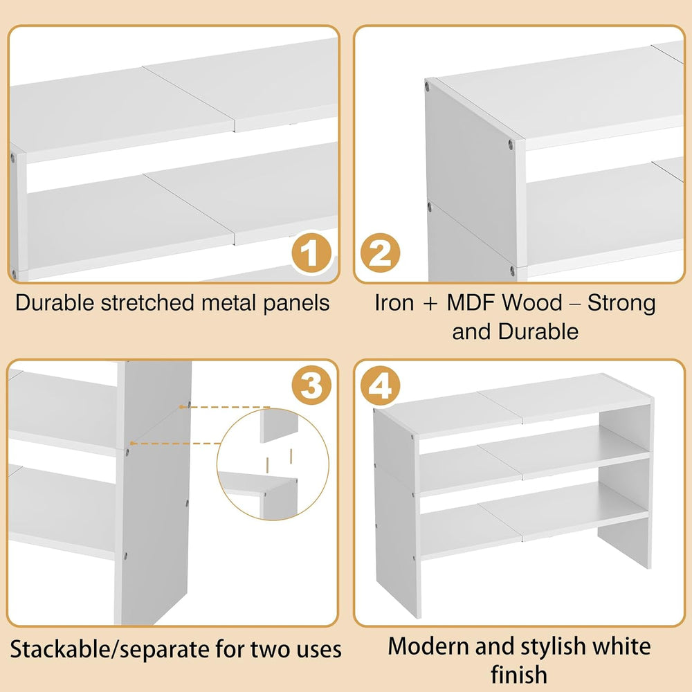 X-cosrack 3-Tier Shoe Rack for Closet, Shoe Organizer for Front Door Entrance...