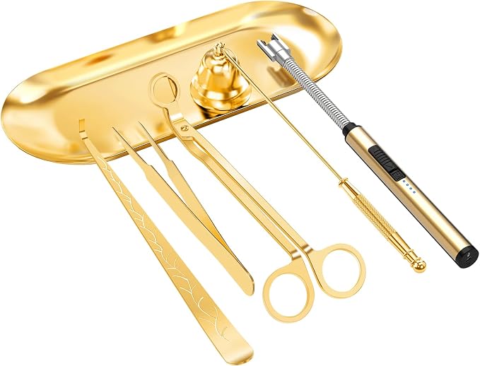 6 in 1 Candle Accessory Set, Candle Wick Trimmer Cutter, Candle Wick Dipper by HEYLOURB
