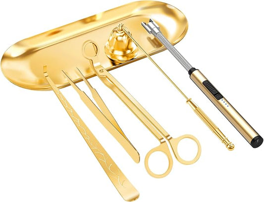 6 in 1 Candle Accessory Set, Candle Wick Trimmer Cutter, Candle Wick Dipper by HEYLOURB
