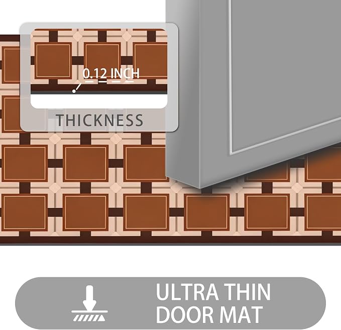 Ultra Thin Door Mat Indoor Entrance, 1/10 in Thin Door Mats - Image 2