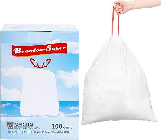 Small Trash Bag 4 Gallon Drawstring Garbage Bags by Brandon-super