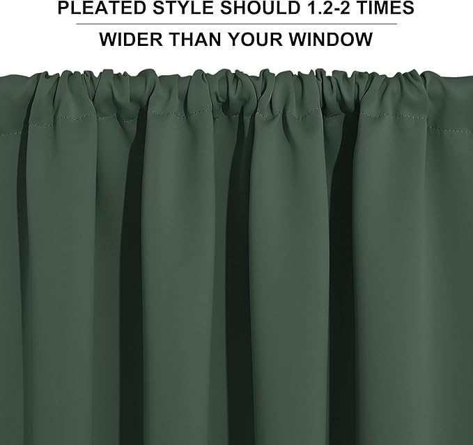 RYB HOME Living Room Curtains 63 inch Length 2 Panels Set, Thermal Insulated - Image 6
