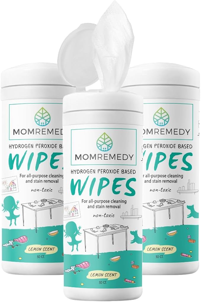 MOMREMEDY Hydrogen Peroxide Cleaning Wipes | All Purpose Cleaner and Stain - Image 6