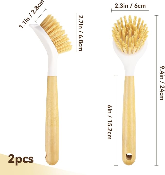 2 Pack Kitchen Scrub Brushes for Cleaning Dish Brush - Image 4