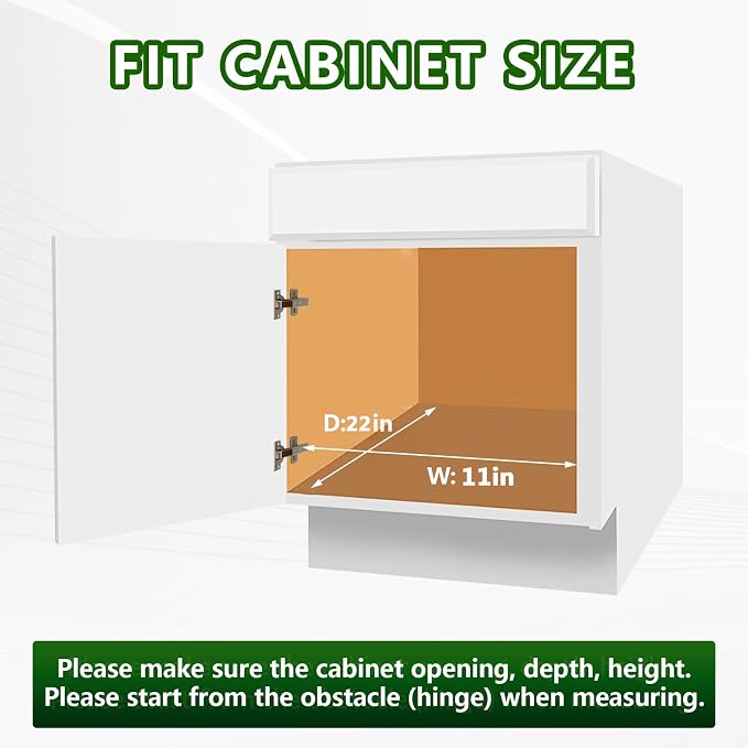 LOVMOR Pull Out Cabinet Organizer 10½"W x 21½"D, Kitchen Cabinet Pull Out - Image 4