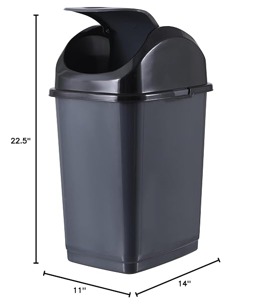 Superio Kitchen Trash Can with Swing Top Lid 9 Gallon Slim Waste Bin 37 Qt - Image 9