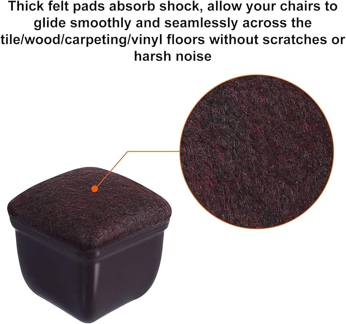 Ezprotekt 24 Pcs Square Chair Leg Floor Protectors - Image 3