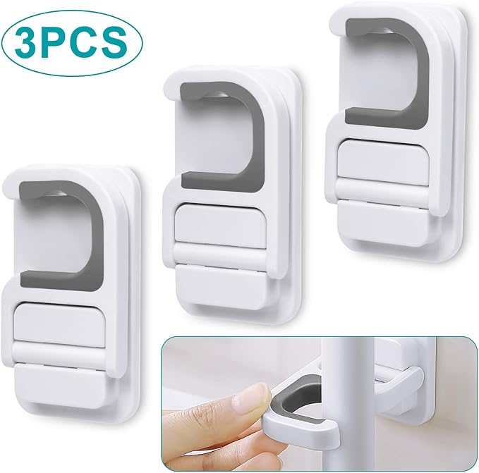 3pack Broom and Mop Holder Wall Mount No Drill Mop and Broom Gripper Mop Handle - Image 9