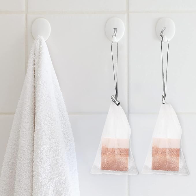 Cobahom 6 Pcs Mesh Soap Bag Mesh Foaming Net Soap Sack Bags Soap Handmade Soap - Image 2