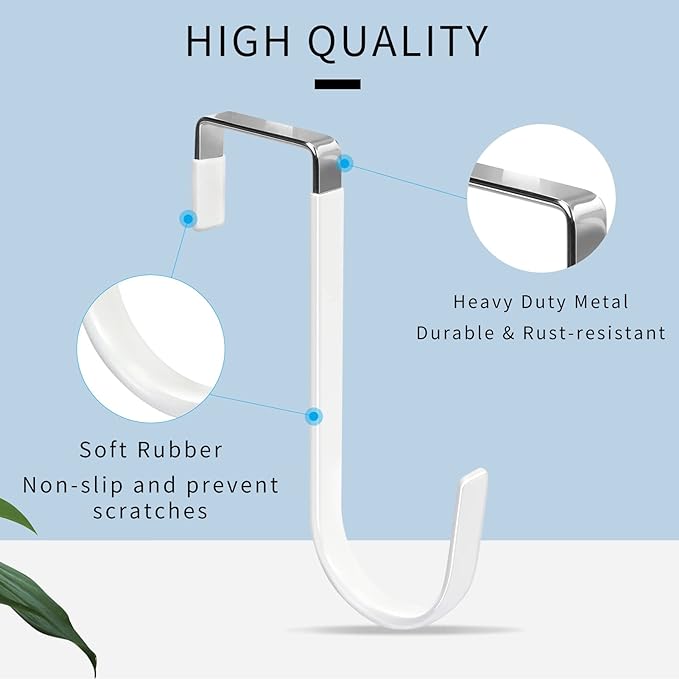 FYY Over The Door Hooks, 4 Pack Hangers Hooks - Image 3