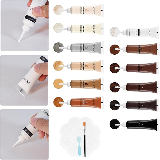 SEISSO Furniture Repair Kit, 12 Colors Wood Touch up Paint, Wood Stain - Image 6