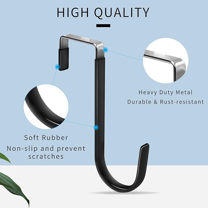 FYY Over The Door Hooks, 10 Pack Door Hangers Hooks - Image 3