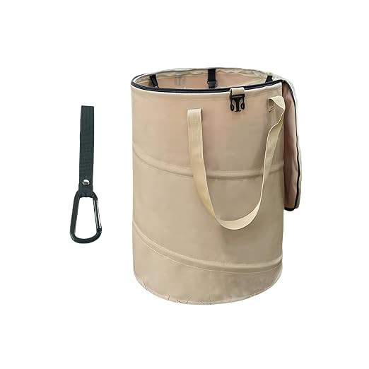 Collapsible Trash Can with Lid, Foldable Camping Trash Can, Outdoor Recycle Bin by Unknown