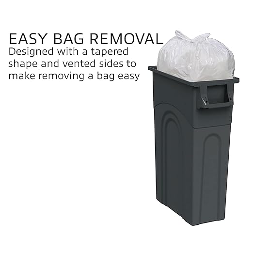 United Solutions Highboy Waste Container, 23 Gallon, Space Saving Slim Profile - Image 4