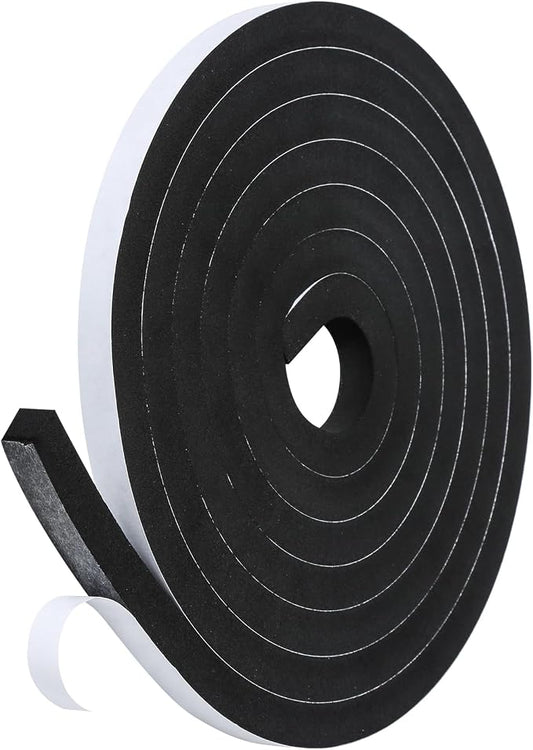Weather Stripping Door Seal Strip- 1/2 Inch X 1/2 Inch X 10Feet, Strong Adhesive by Amzjjle