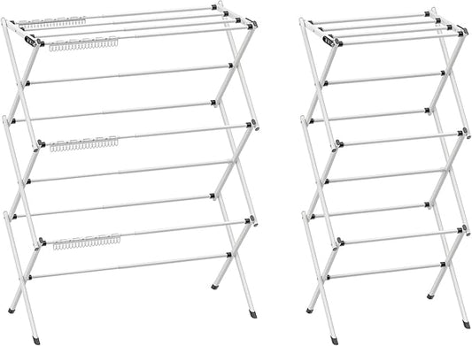 3 Tier Clothes Drying Rack, Foldable & Portable Clothing Drying Rack, - Image 2