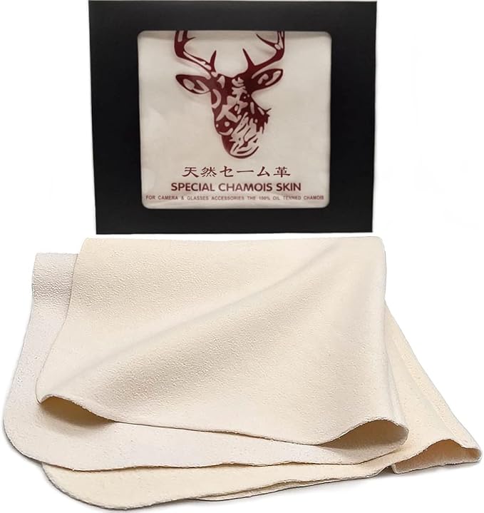Eyeglass Cleaning Cloth Natural Chamois Leather Camera Lens Cleaning by FCpoipoi